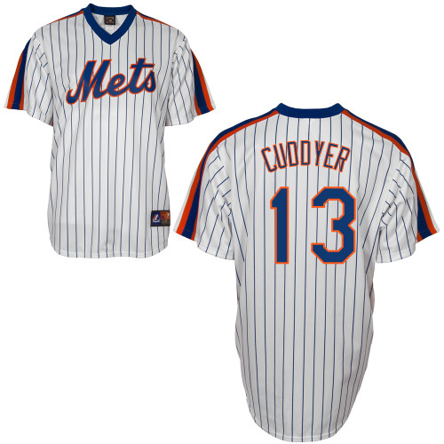 Michael Cuddyer #13 MLB Jersey-New York Mets Men's Authentic Home Cooperstown White Baseball Jersey